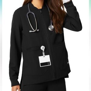 FIGS Bellery scrub jacket in black